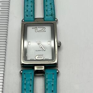 Silver blue watch